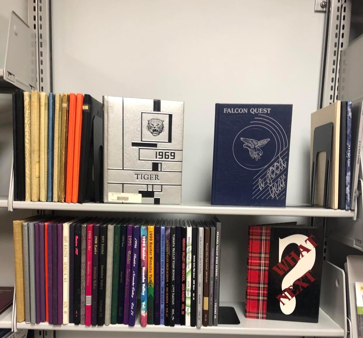 YEARBOOKS DONATED TO LIBRARY